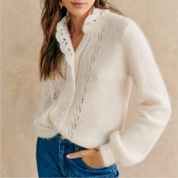 Sezane Sweaters - Sezane Angie Cardigan Ecru XS